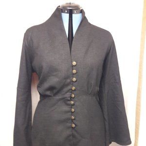 DESIGN ARAGON Medieval Fashion Blouse "Julia" Black Size 12